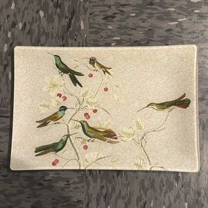 Fringe Studio Hummingbird Glass Tray